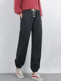 Winter Women Harem Pants Fleece Long Thicken Y2K