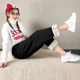 Winter Women Harem Pants Fleece Long Thicken Y2K