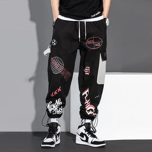 Streetwear Joggers Sweatpants Print Cargo Techwear