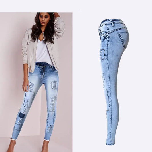 Pencil Jeans High Sexy Push Up Denim Women Fashion Jeans