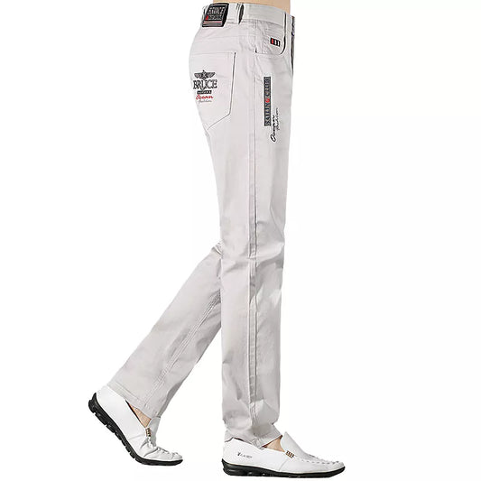 Elevate Your Casual Style with 97% Cotton Stretch Men's Trousers