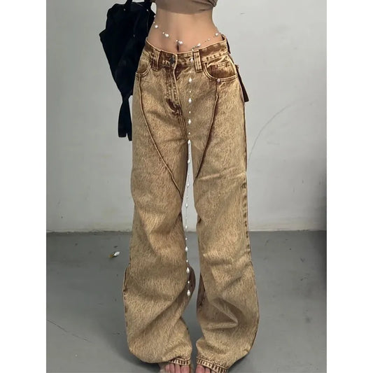 High Waist Wide Leg Y2K Jeans Women Streetwear