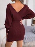 Bodycon Sweater Dresses Autumn Winter Casual Long Sleeve Knitted