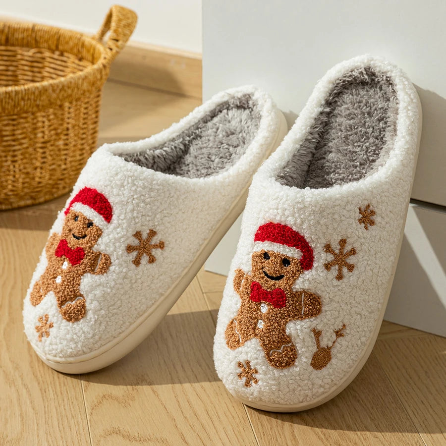 Women Christmas Man Winter Slippers