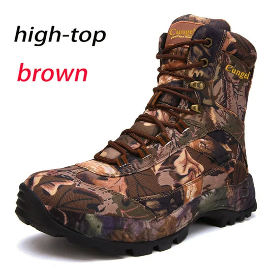 Men's High Top Waterproof Hiking Anti-Slip Sneakers