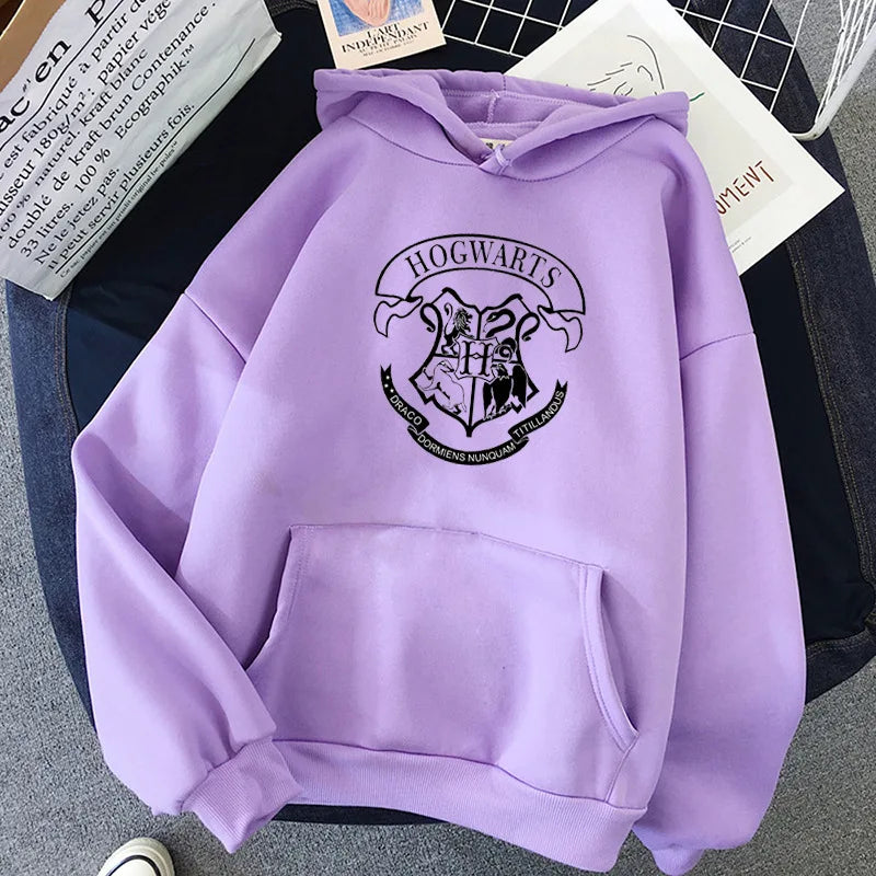 Long Sleeve Hogwarts Graphic Hoodie