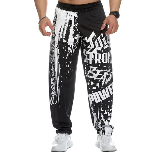 Polyester Soft Bodybuilding Joggers Sweatpants Harem Long Trousers