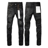 Fashion 2024 Jeans High Street Patch Retro Straight Leg Jeans