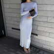 Autumn Winter Long Sleeve Sweater Fish Tail Dress