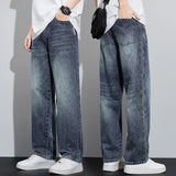 Wide Leg Trendy Denim Street Wear Autumn