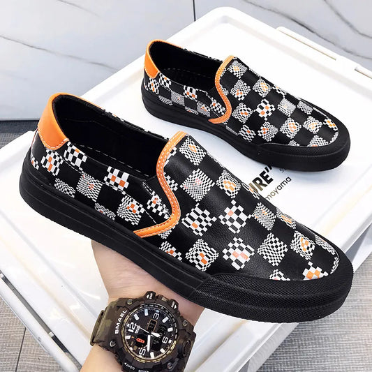 Shoes Trend Print Flats Shoes Youth Street Cool Slip-on Loafers