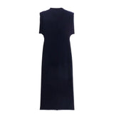 Women's European American Goose Velvet Cushion Midi Dress