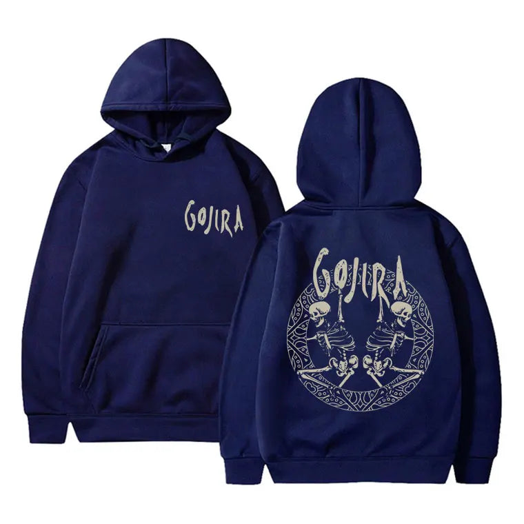 French Metal Band Gojira Skeleton Double Sided Vintage Pullover