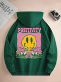 Women Cartoon Mushroom Print Harajuku Hoodie Casual Pullover