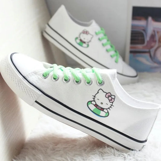 Cute Patch Kitty Sneakers Women Shoes