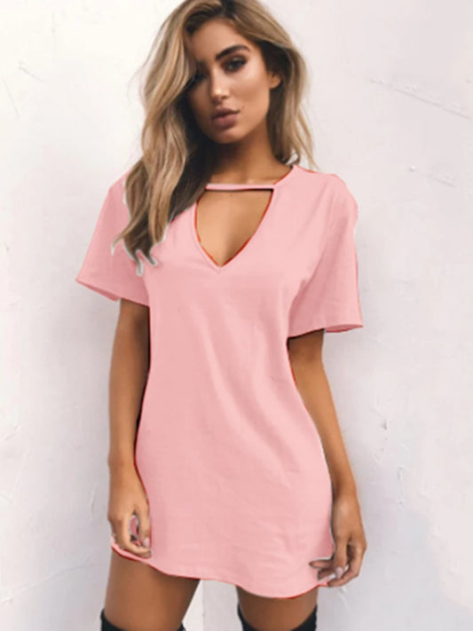 Elegant Dress Wrap Deep V Neck Cut Loose