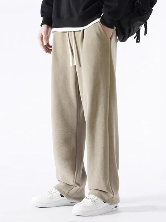 Winter Men's Sweatpants Fashion Thick Warm Fleece