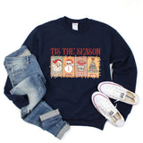 Retro Tis The Season Sweatshirt Tarot Vintage Santa Claus Aesthetic