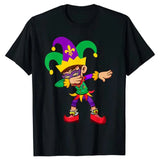 Dabbing Mardi Gras T-Shirt for Men Fun Graphic Carnival Celebration