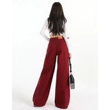 Waist Women Hip-hop Streetwear Wide Leg 2024