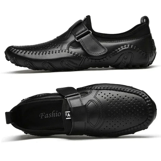 Italian Soft Hollow Out Leather Shoes for men Breathable