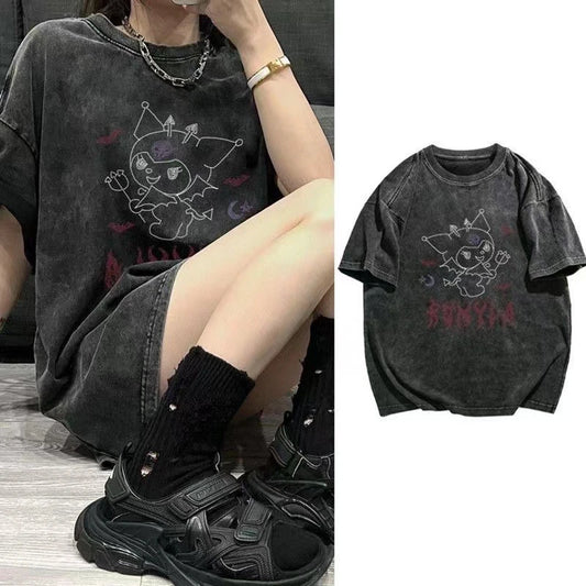 Gothic Harajuku Ullzang Anime T-shirt Cute Cartoon Y2K