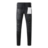 Fashion 2024 Jeans High Street Patch Retro Straight Leg Jeans