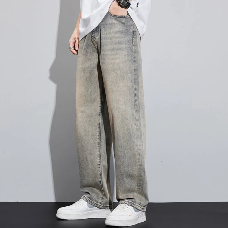 Men's Loose Wide Leg Trendy Versatile Pants Straight