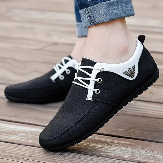 Shoes Metal  Man Driving Shoes Solid Lace-up Sneakers Zapatillas Hombre