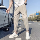 Men's Summer Pants Man Cropped Trousers Sweatshirt Joggers Running