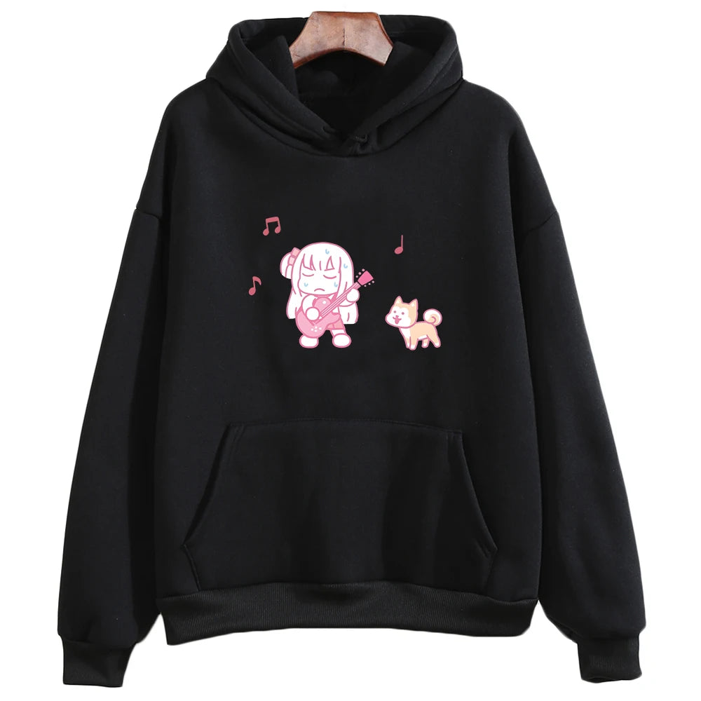 Boochi The Rock Anime Hoodie Kawaii Plus Size Streetwear