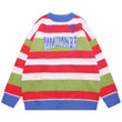 Women Colorful Striped Sweater Autumn Winter Pullover