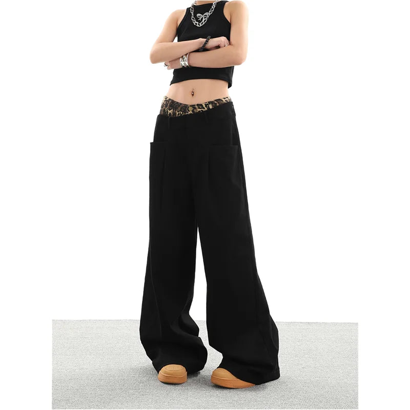 Premium High Waist Black Leopard Jeans Elevate Your Street Style