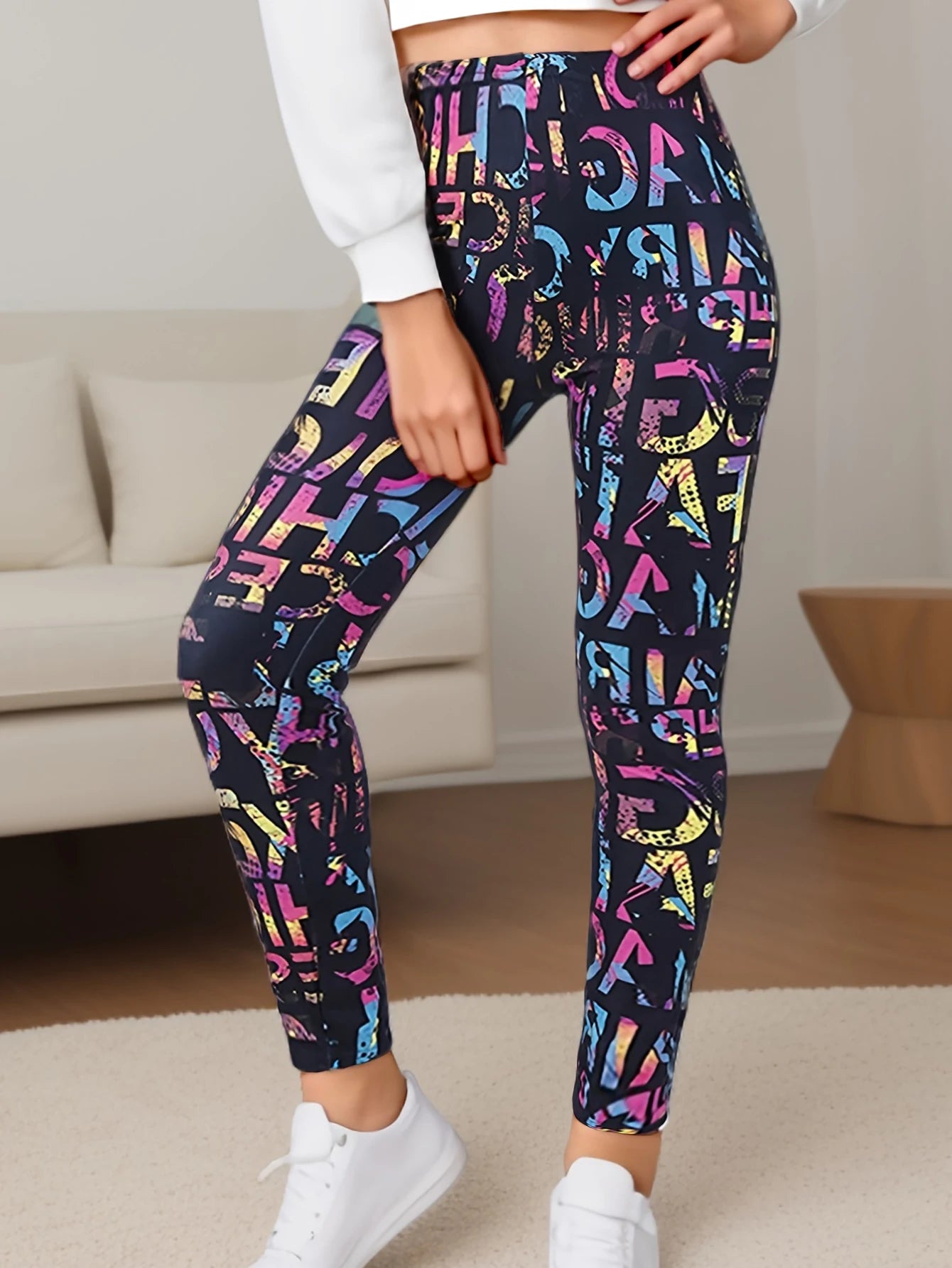 Graffiti Casual Printed Women's Leggings