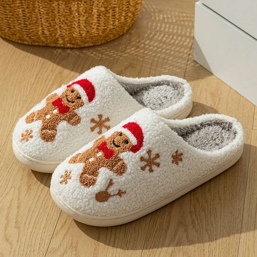 Women Christmas Man Winter Slippers