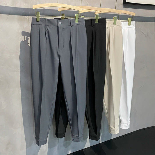 Elevate Your Style with Elastic Waist Pleated Pants