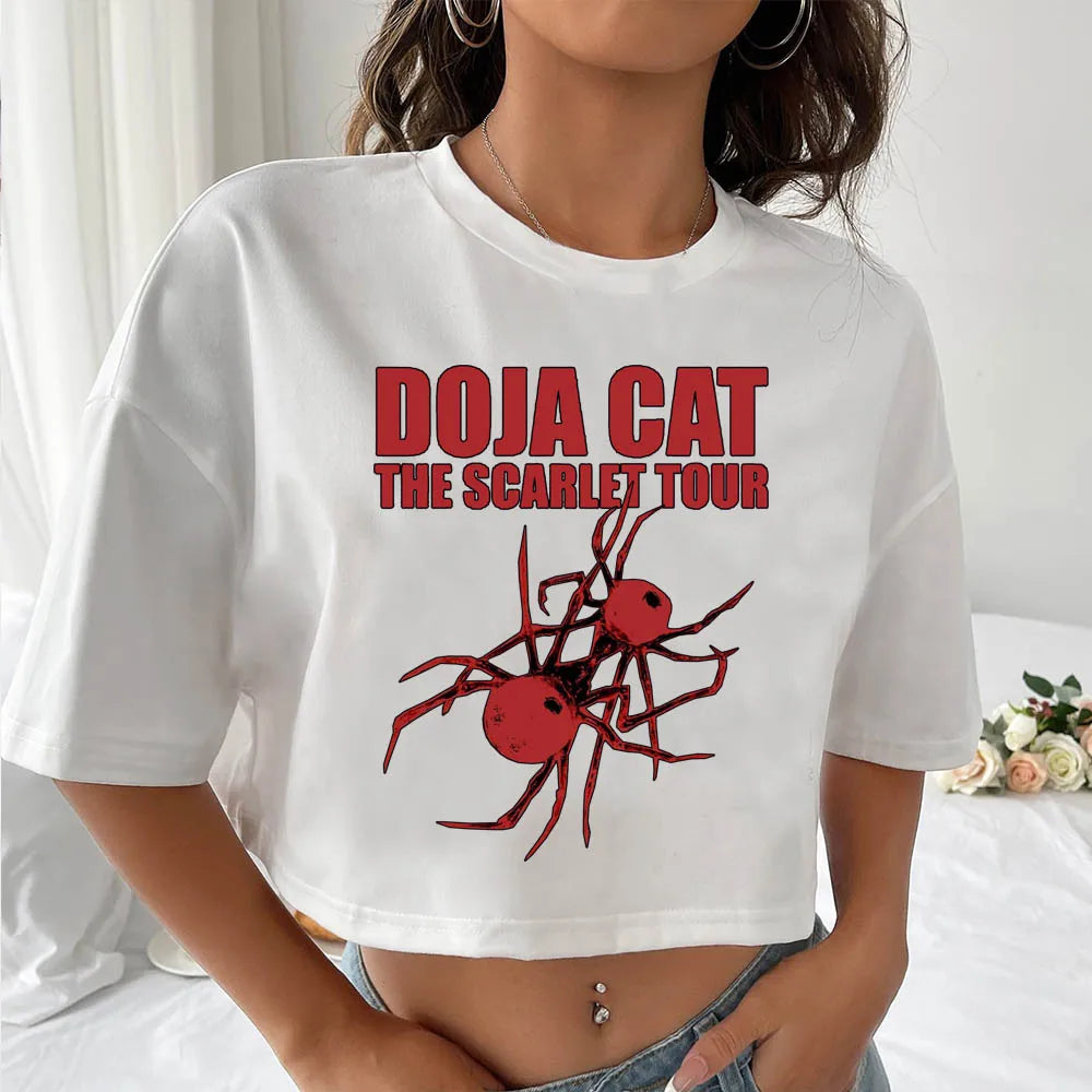 Scarlet Doja Cat Crop Shirt Women Fashion Streetwear