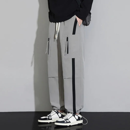 Elevate Your Style with Our Patchwork Contrasting Color Sweatpants for Men