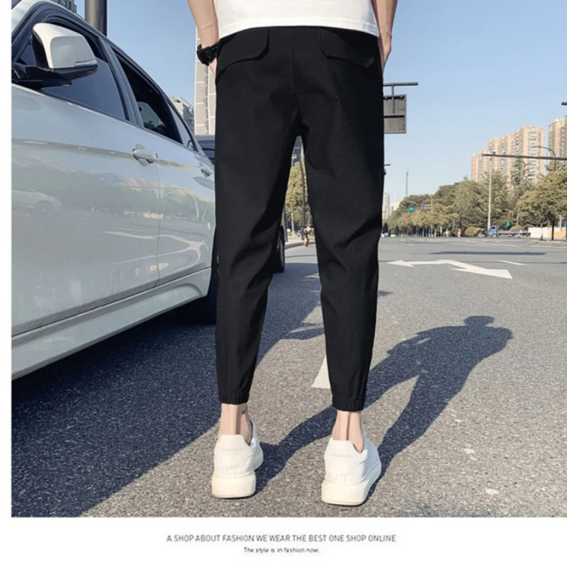 Men's Summer Pants Man Cropped Trousers Sweatshirt Joggers Running