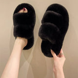 Winter Flat Platform Slippers Women 2024