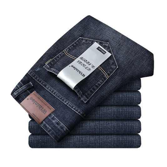 Men's Denim Jeans with Distressed Detail