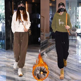 2024 Winter Thickened and Padded Corduroy Pants Women