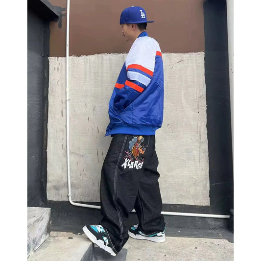 Classic Hip-Hop Style Oversized Skateboard Jeans