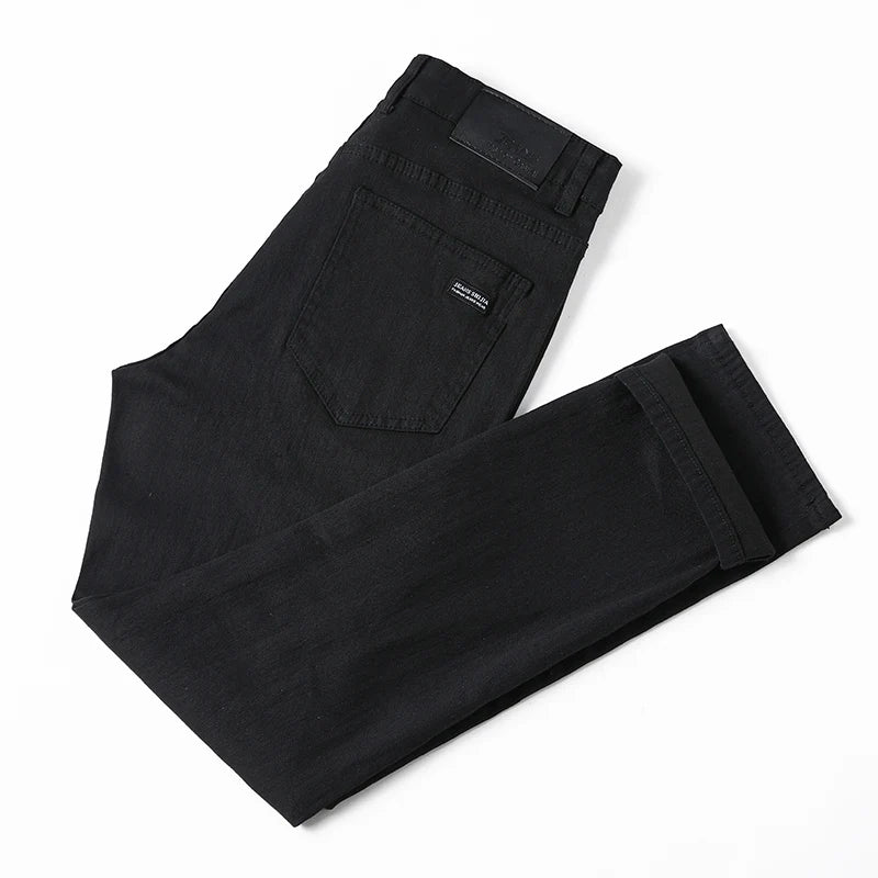 Men's pure jeans Korean trendy straight fit pants