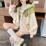 Autumn Winter Lamb Wool Cute Sweatshirts Coat Women's