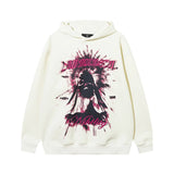 Men Y2K Hoodie Character Print Loose Streetwear Pullover