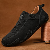 2024 Hand Sewn Leather Shoes for Men Light Outdoor Non-slip Walking