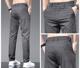 Men's Korean Style Ice Silk Office Casual Slim Fit Pants