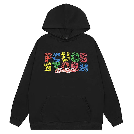 Women Funny Letter Print Star Graphic Y2K Hoodie