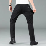 Men's pure jeans Korean trendy straight fit pants